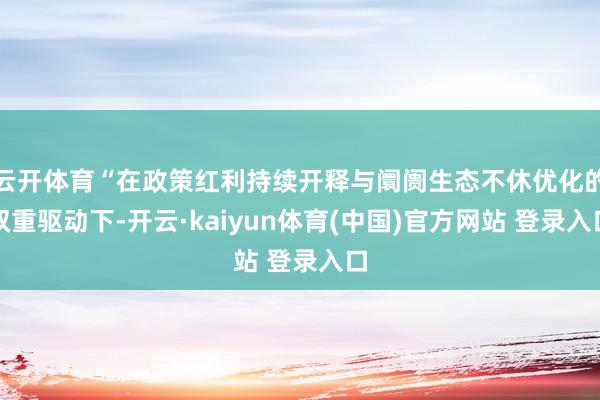 云开体育“在政策红利持续开释与阛阓生态不休优化的双重驱动下-开云·kaiyun体育(中国)官方网站 登录入口